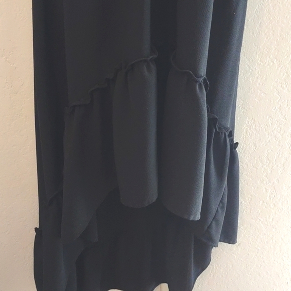 Women's black size small high low ruffle dress - Picture 4 of 7